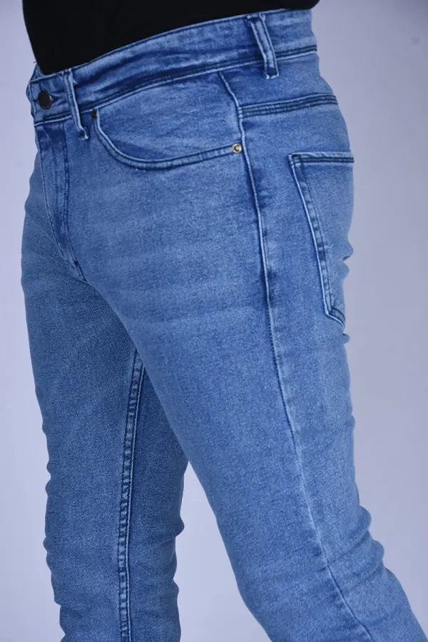 Jeans 95% Coton jeans Slim Fit extensible Ref-SF66520 ( Bleu clair)