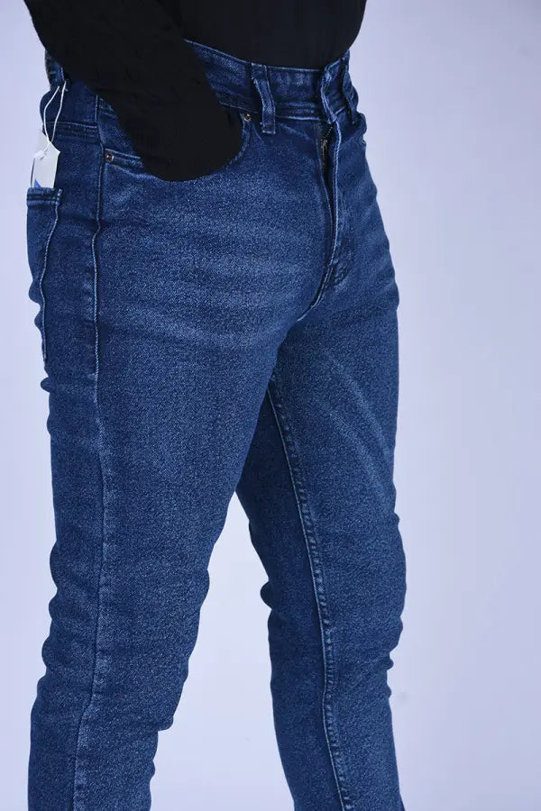 jeans Slim Fit extensible Ref-SF66520 ( Bleu Délavé )