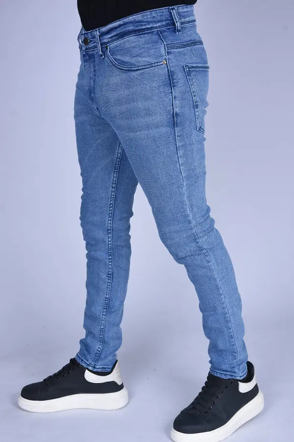 Jeans 95% Coton jeans Slim Fit extensible Ref-SF66520 ( Bleu clair)