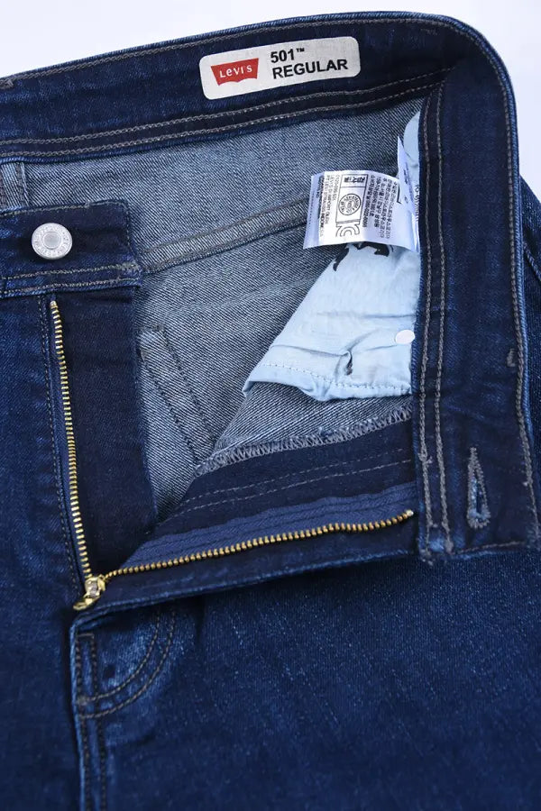 Pantalons Homme 100 % Coton Jean Lvs Coupe Normal Ref-LV34431 ( Bleu foncé )