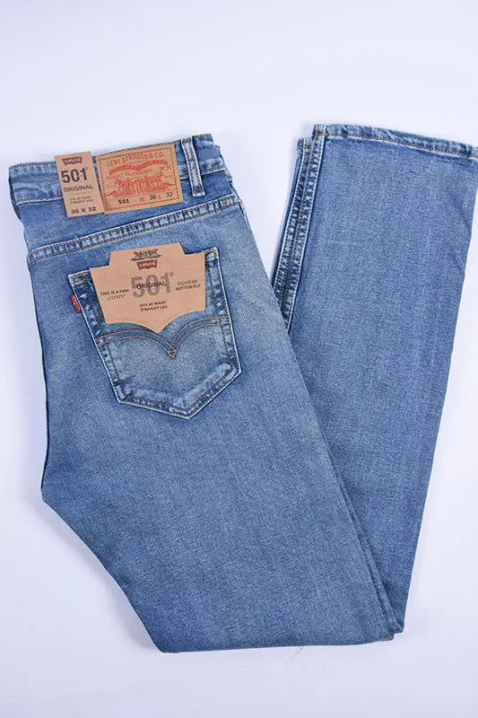 Pantalons Homme 100 % Coton Jean Lvs Coupe Normal ref-LS11810 ( Bleu Sky )