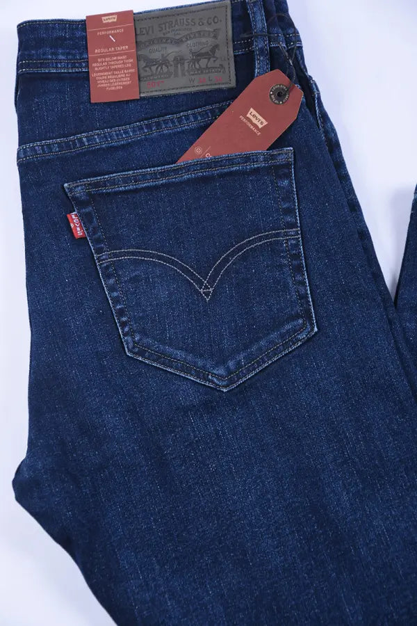 Pantalons Homme 100 % Coton Jean Lvs Coupe Normal Ref-LV34431 ( Bleu foncé )