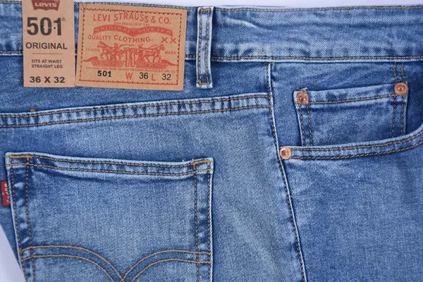 Pantalons Homme 100 % Coton Jean Lvs Coupe Normal ref-LS11810 ( Bleu Sky )